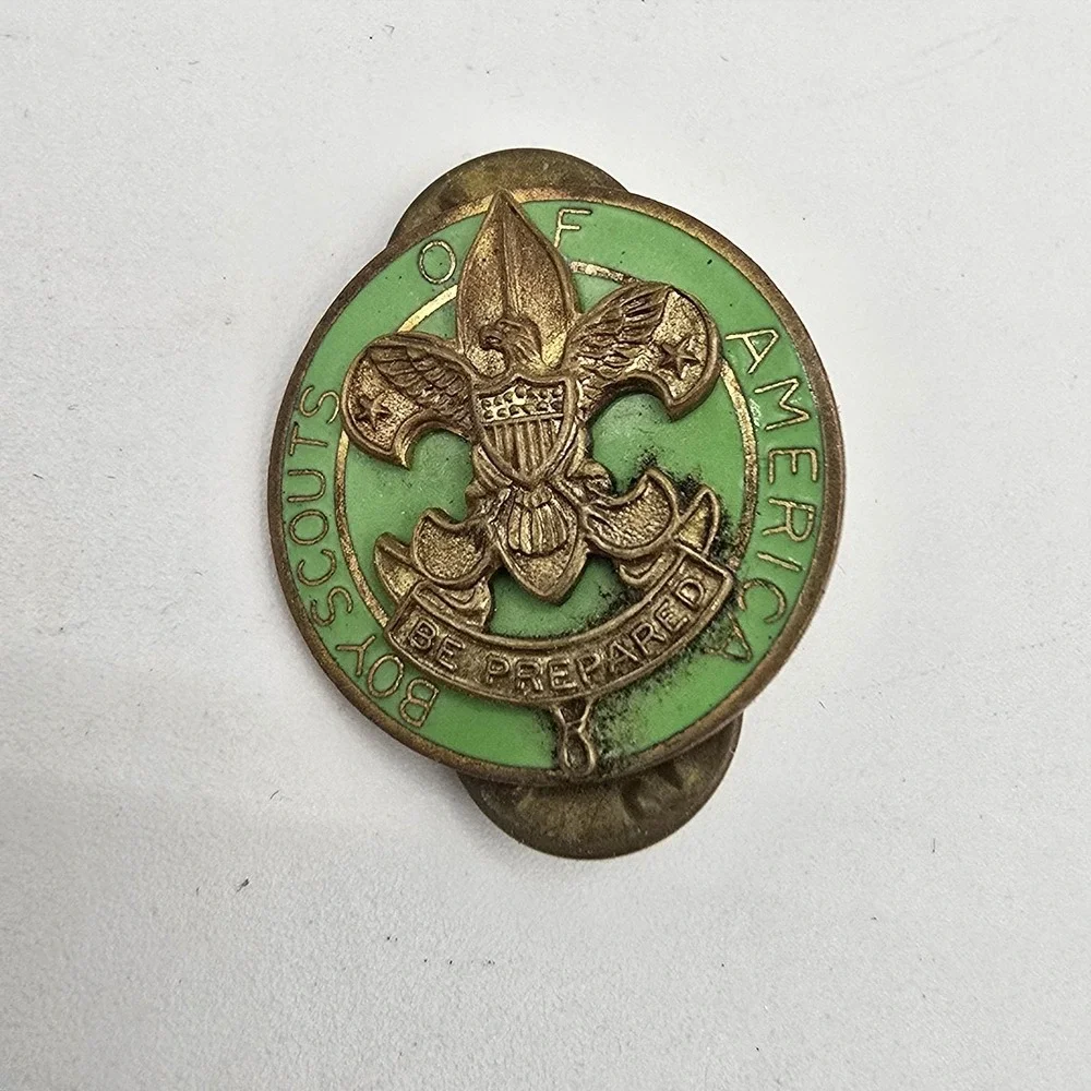 BOY SCOUTS OF AMERICA ~ BE PREPARED ~ Vintage Assistant Scoutmaster Collar Pin